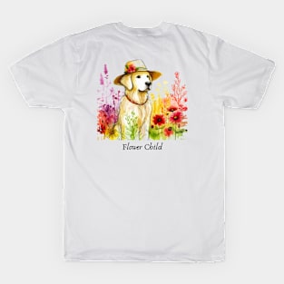 Flower Child - Golden Retriever T-Shirt